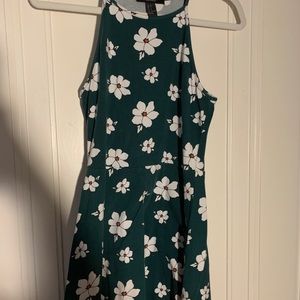 Forever 21 green floral dress